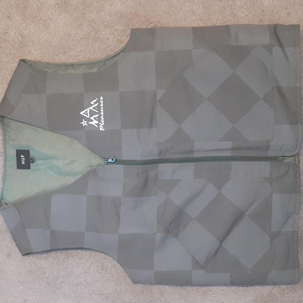 Mens winter vest XL green
